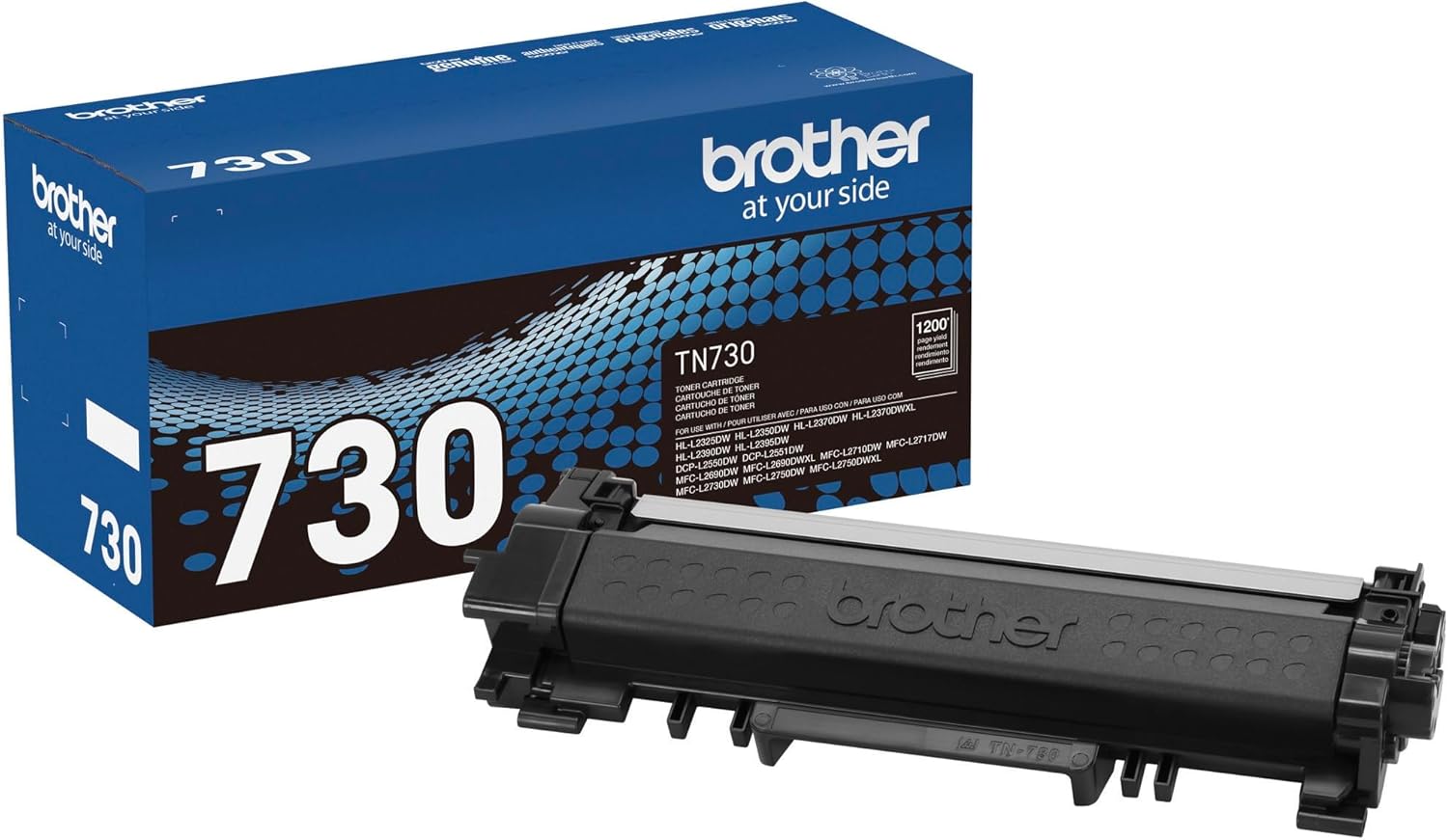 High-Yield Brother TN730 Black Toner- Up to 1,200 Pages
