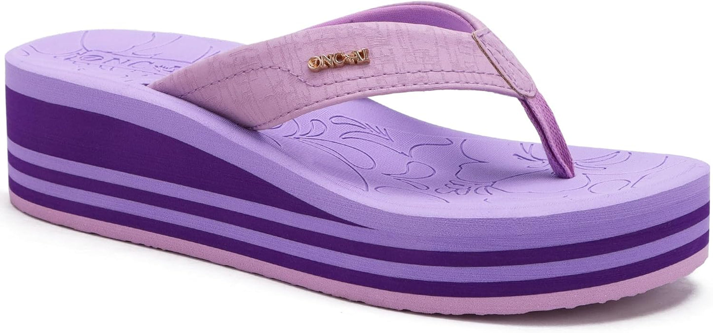 ONCAI Womens Platform Wedge Flip Flops for Summer Style