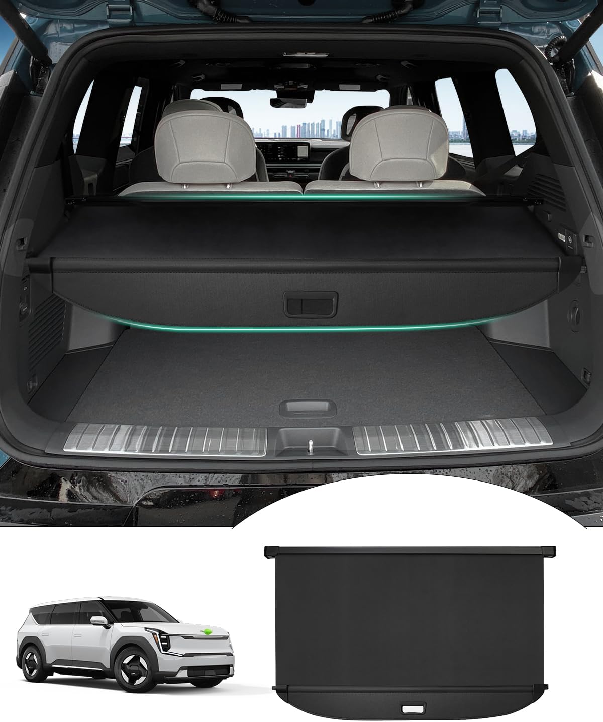 Powerty Cargo Cover for 2024 2025 2026 Kia EV9 - Perfect Fit