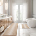 BSICPRO Chenille Bathroom Rug Set 20 in x 60 in + 20 in x 32 in