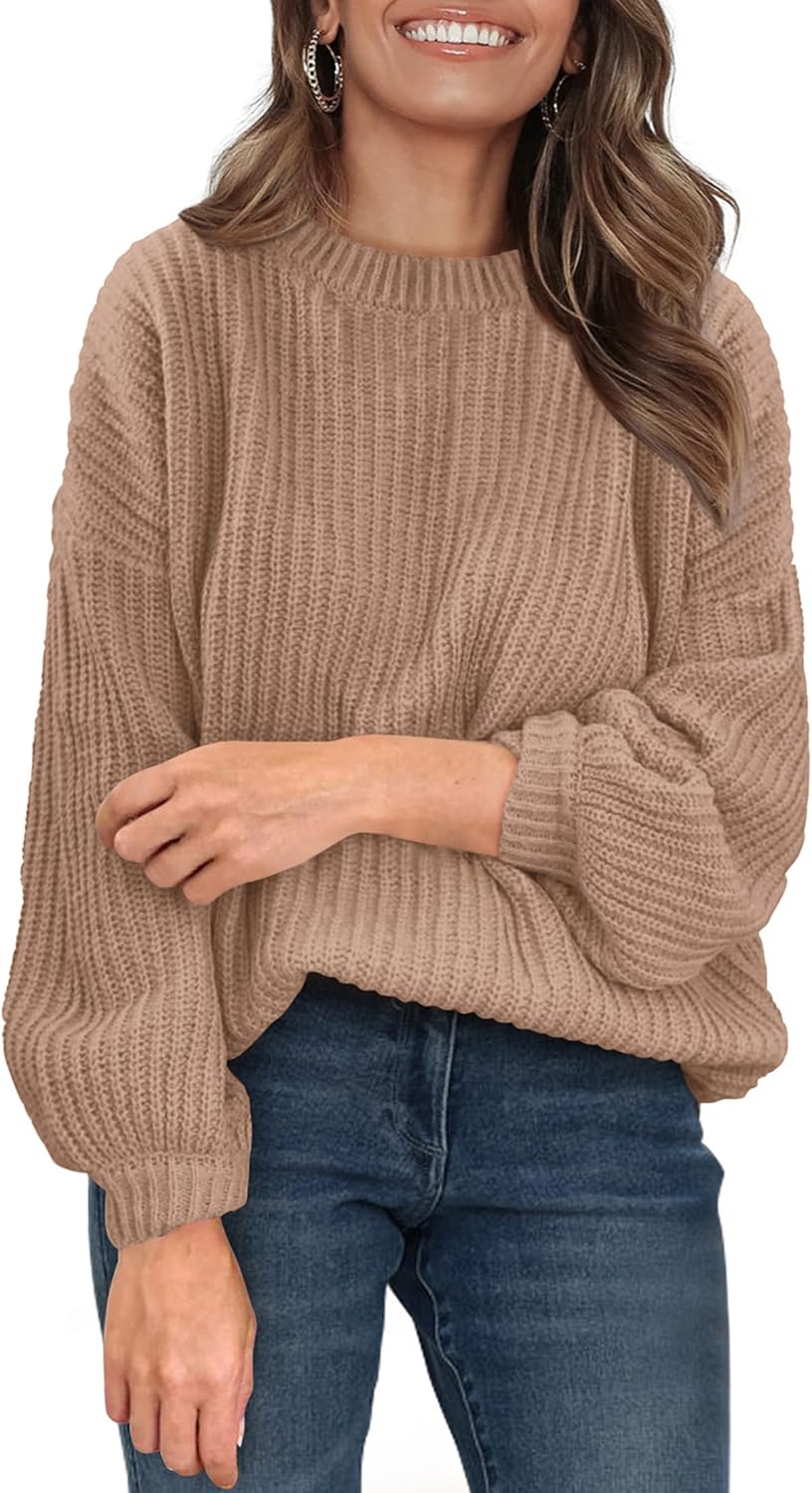 Fall Sweaters for Women 2025 Fashion Long Sleeve Knit Tops