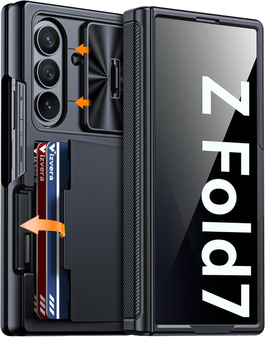 Vizvera Galaxy Z Fold 7 Case Wallet with RFID Protection