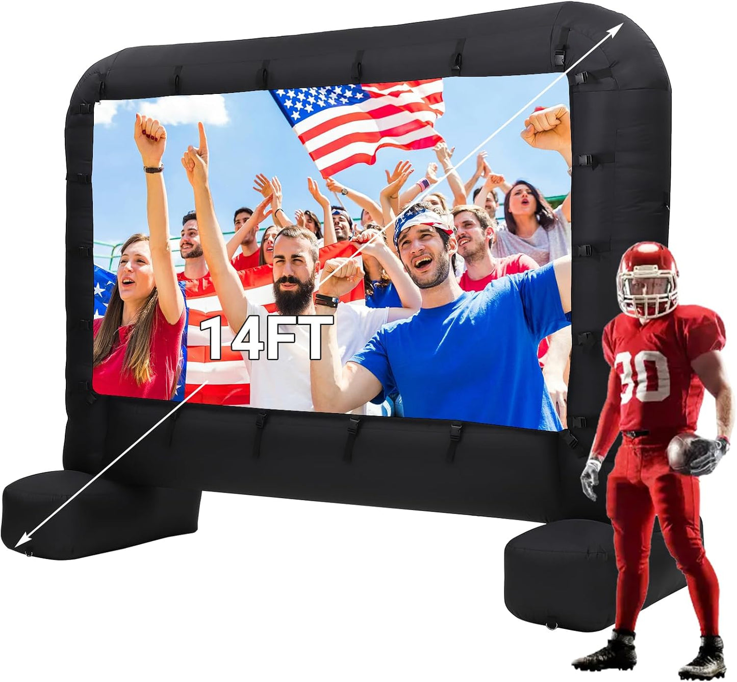 14Ft Inflatable Movie Projector Screen for Outdoor Movie Nights