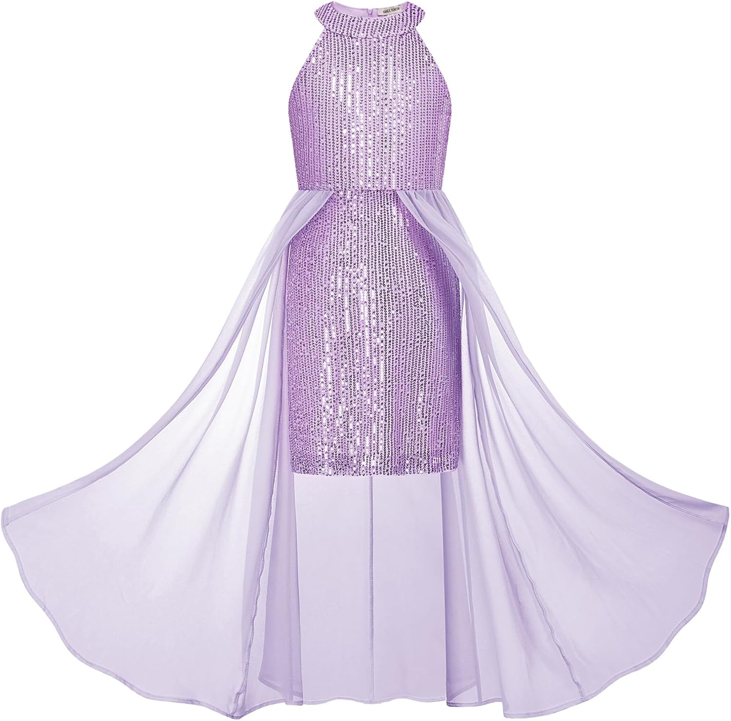 Girls Halter Neck Sequin Dress for Parties and Birthdays
