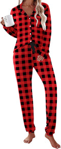 Ekouaer Pajamas Set Long Sleeve Sleepwear - Soft Jersey Modal Comfort
