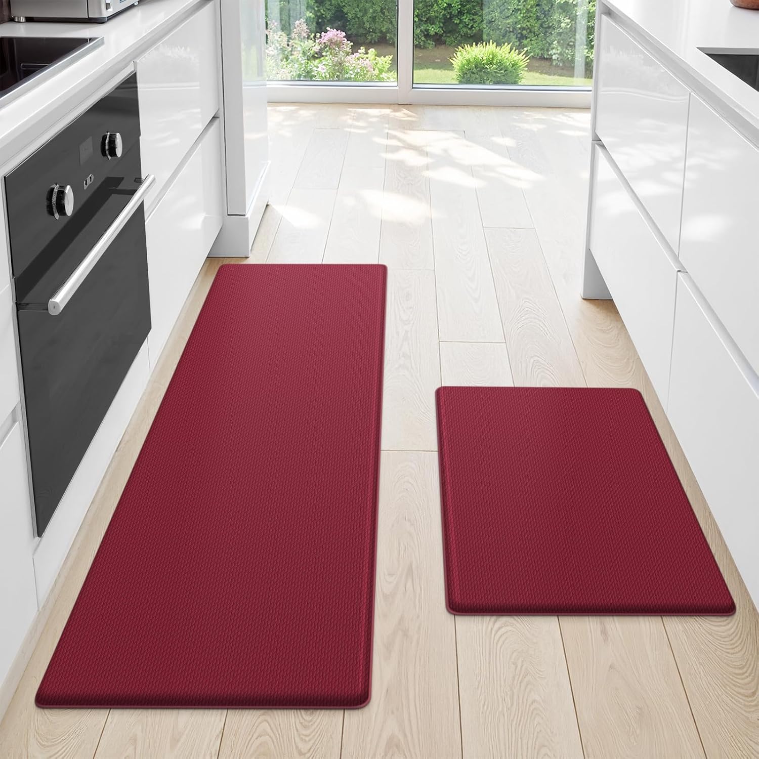 StepLively Kitchen Mats Set - Cushioned Anti-Fatigue Rugs