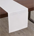 Pure Linen White Table Runner 14 x 72 in - Diana Medium Weight