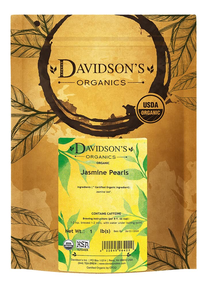 Jasmine Pearl Tea Bulk - Organic Loose Leaf for Wellness