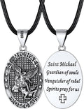Saint Michael Necklace Stainless Steel Gold Plated Elegant Design