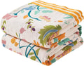 Boho Throw Blanket for Bed 60in x 80in - Soft 100% Cotton Rustic Quilt