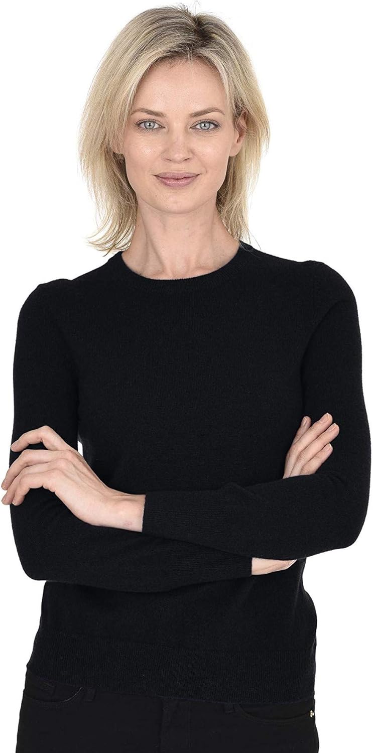 Cashmeren Womens Basic Crewneck Sweater 100% Pure Cashmere