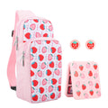 Pink Strawberry Travel Bag for Nintendo Switch - Portable Carry Case