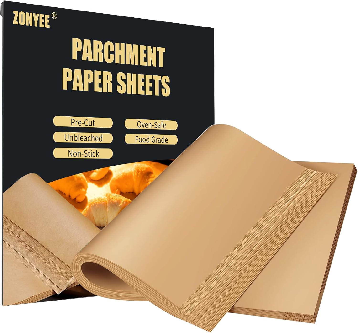 Non-Stick Precut Air Fryer Parchment Sheets for 26 QT, Zonyee