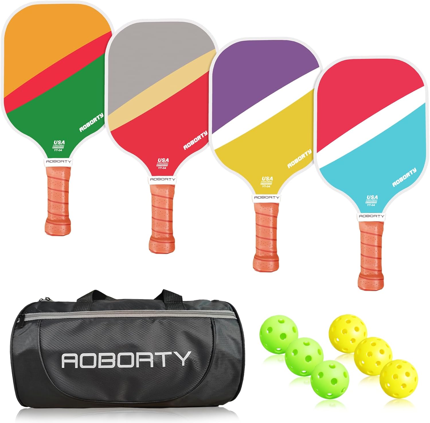 Pickleball Paddles 4 Pack - Premium Graphite Rackets Set