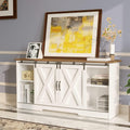 Modern Farmhouse TV Stand with Storage - Fits 65 TV