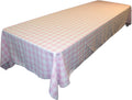 Pink Gingham Tablecloth 60 x 120 in - Classic Polyester Check