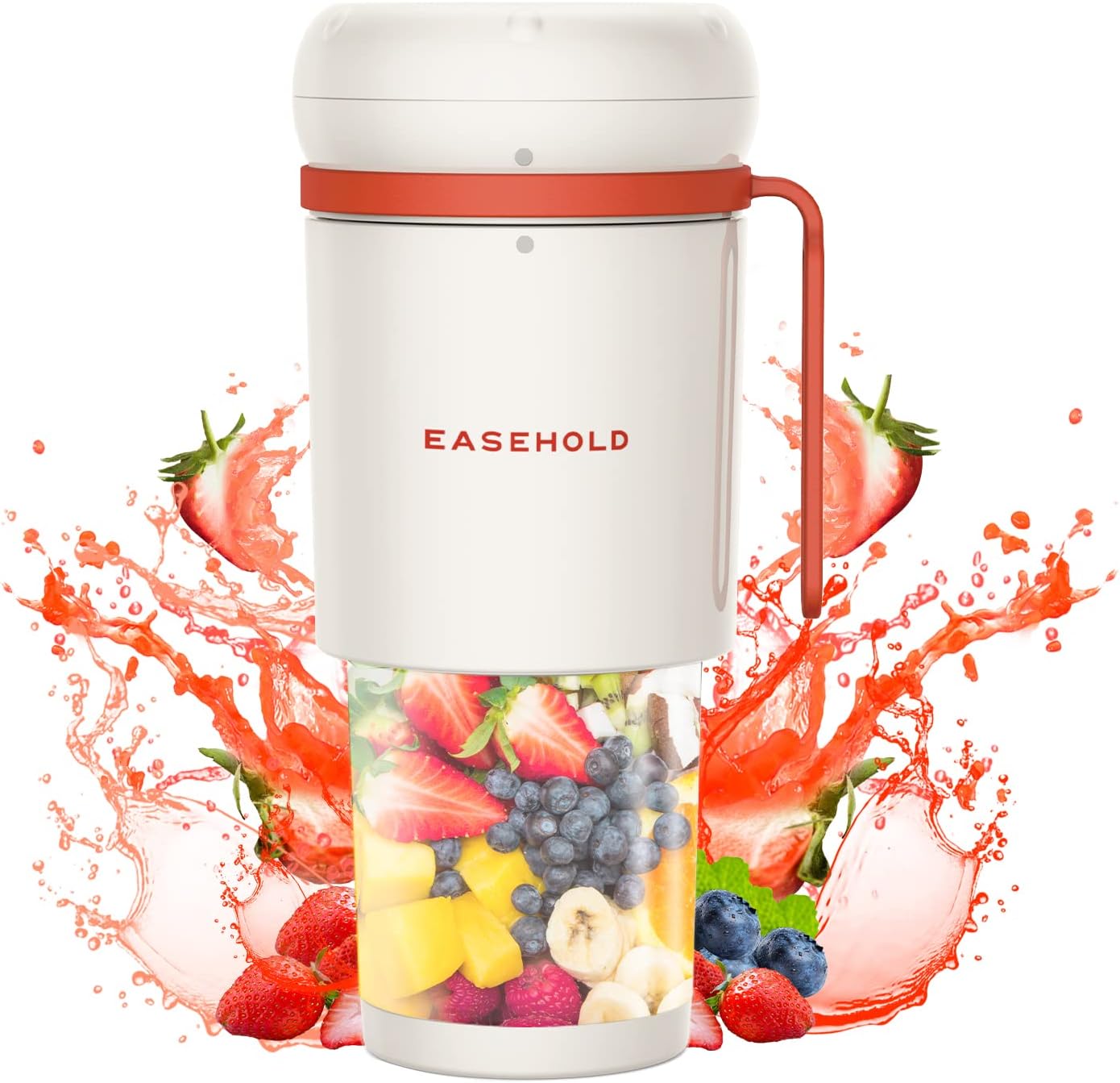 EASEHOLD Portable Blender: USB Rechargeable, 4 Blades, BPA-Free