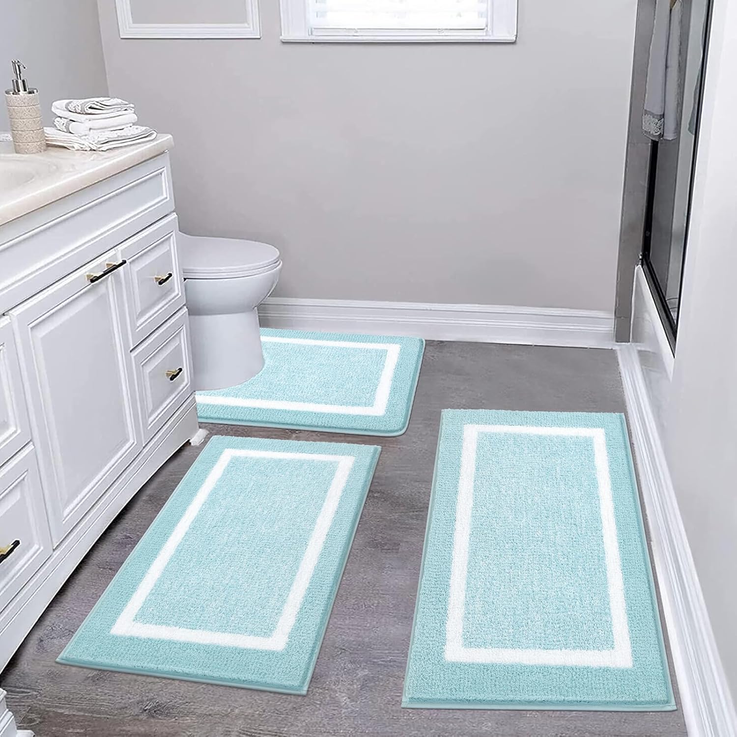 Plush Microfiber Bathroom Rug Set for Ultimate Comfort and Style