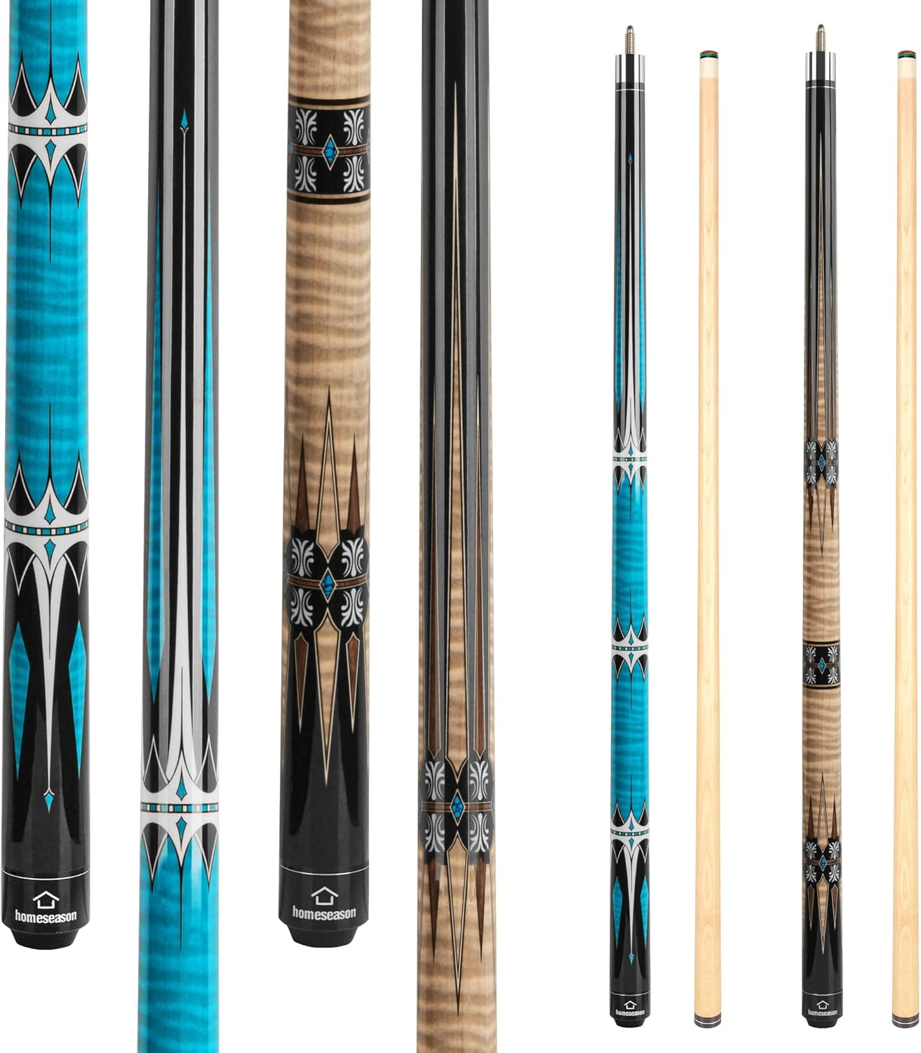 Professional Low Deflection Pool Cue Stick 57in for Players