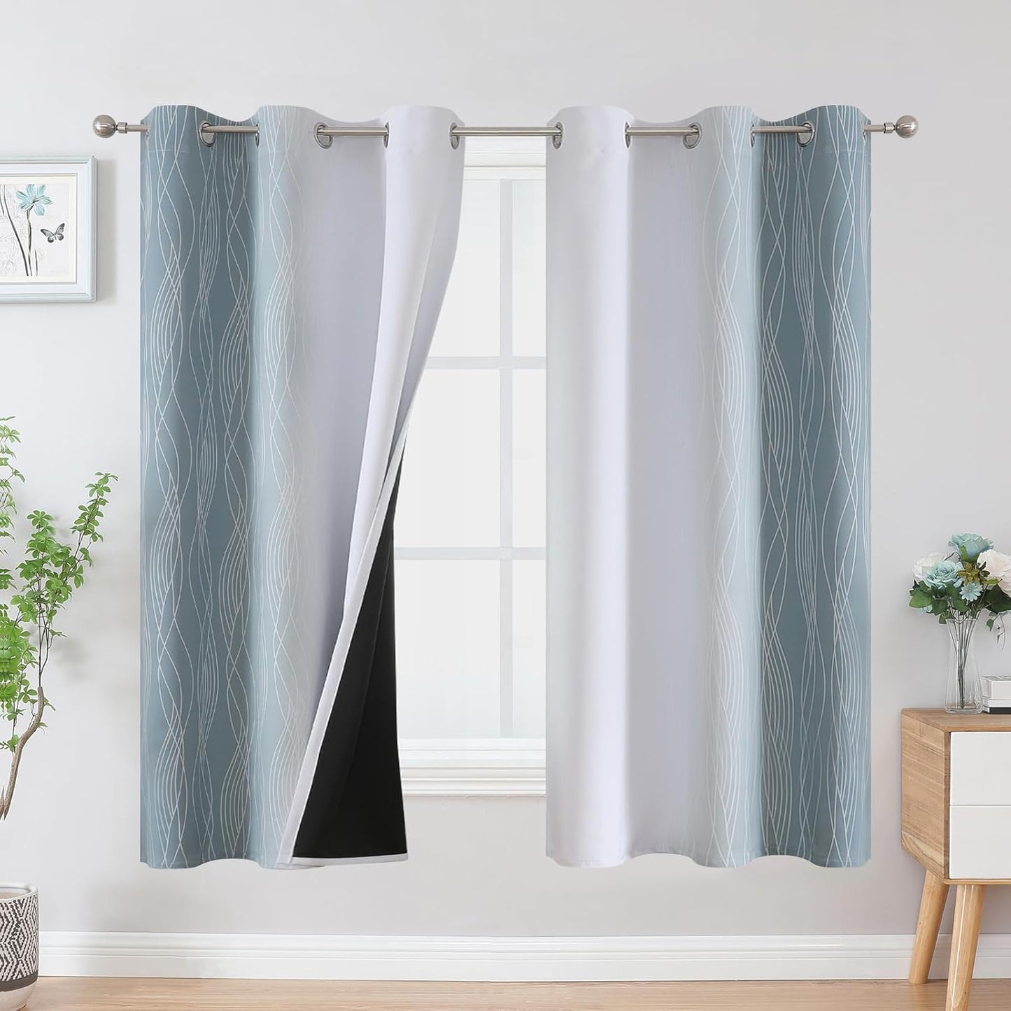 Ombre Blackout Curtains for Bedroom and Living Room by Estelar