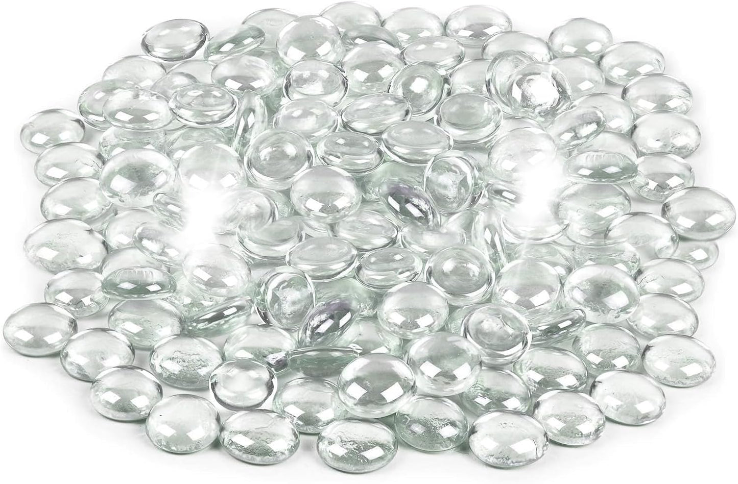 19 Pound Fire Glass Beads for Fire Pit - Ultra Clear Tempered Glass