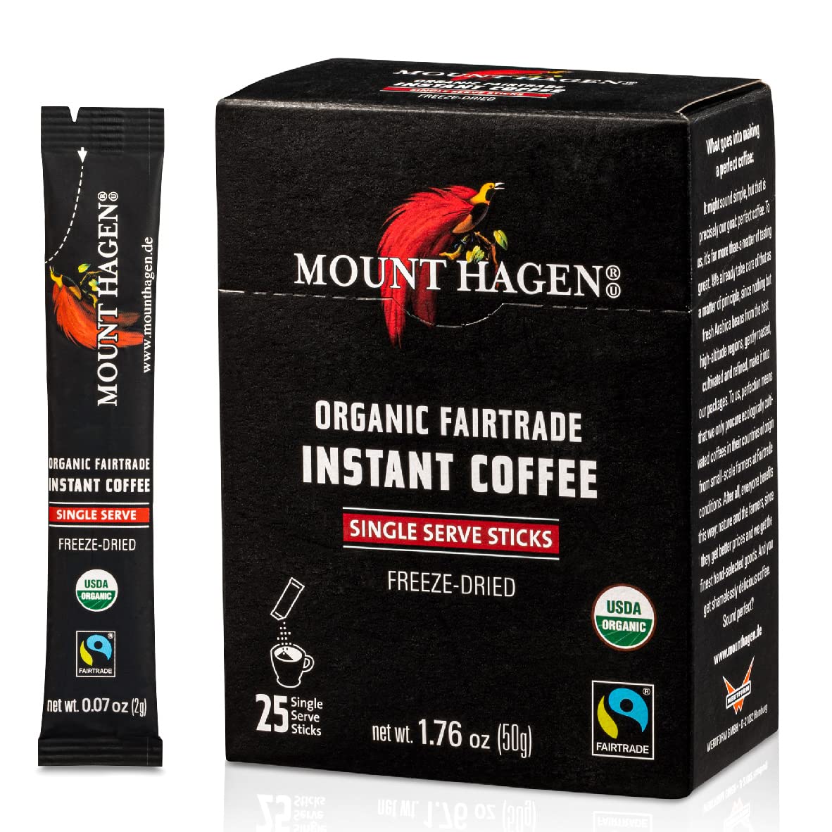 Mount Hagen Organic Instant Coffee | Eco-Friendly Fair-Trade Brew