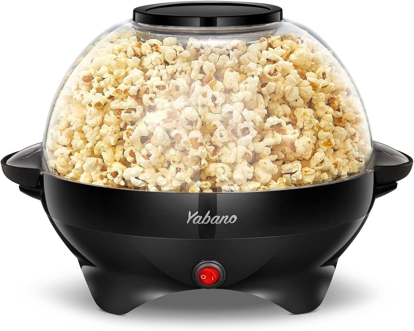 Yabano 6-Quart Popcorn Popper: Quick-Heat Nonstick Plate