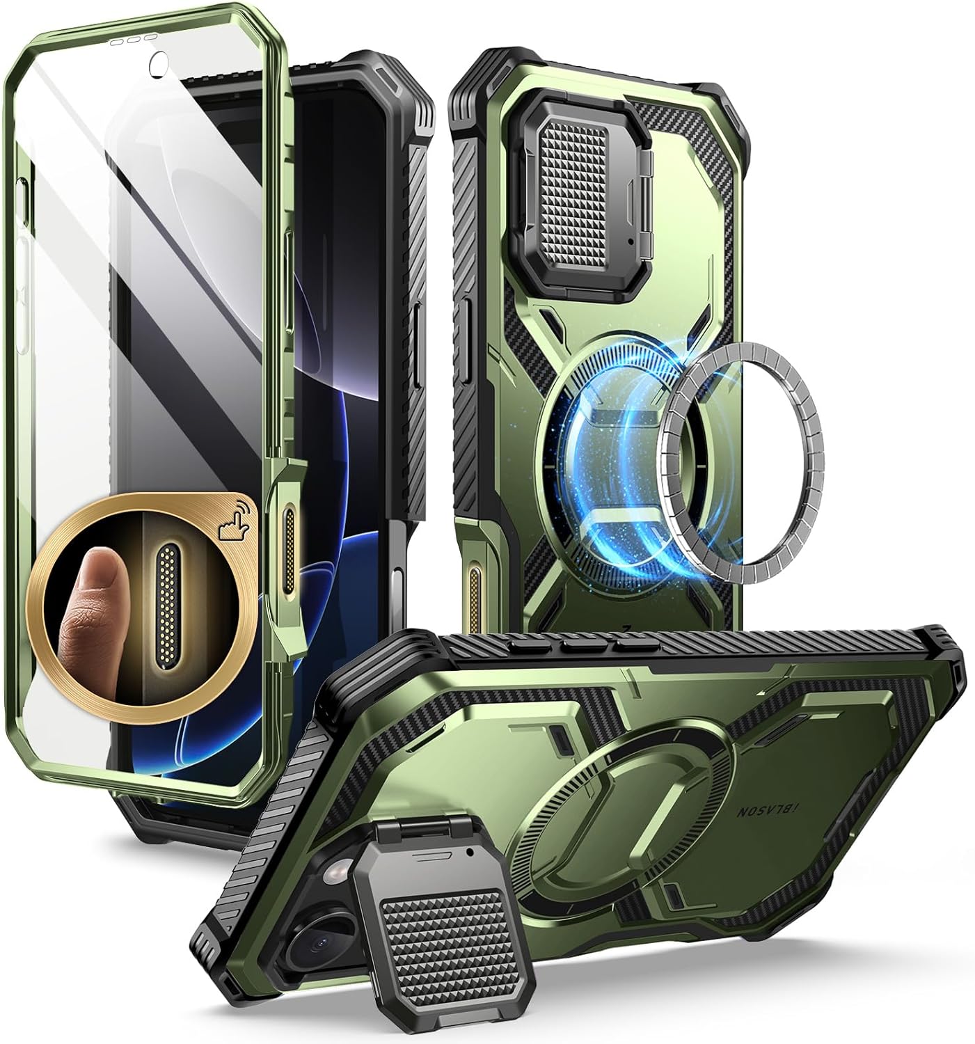 i-Blason Armorbox for iPhone 16 Pro Max Case with Kickstand