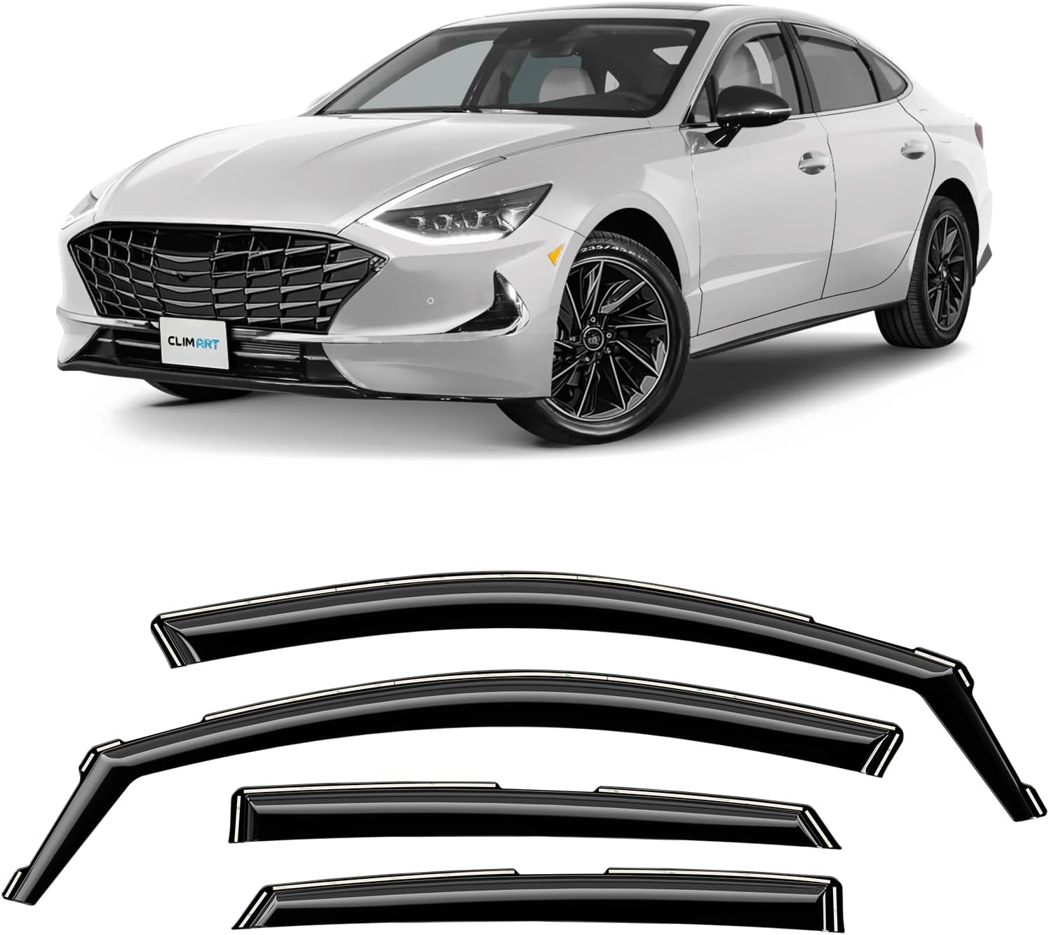 CLIM ART In-Channel Rain Guards for Sonata 2020-2025 - 4 pcs