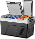 12 Volt Refrigerator Car Fridge - 40QT Dual Zone Portable Cooler