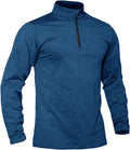 TACVASEN Men's Quarter Zip Pullover Long Sleeve - Warm Lightweight