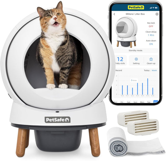 PetSafe SmartSpin Self-Cleaning Litter Box - App Controlled Odor Control