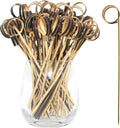 Looped Ring Bamboo Cocktail Picks - 100 PCS