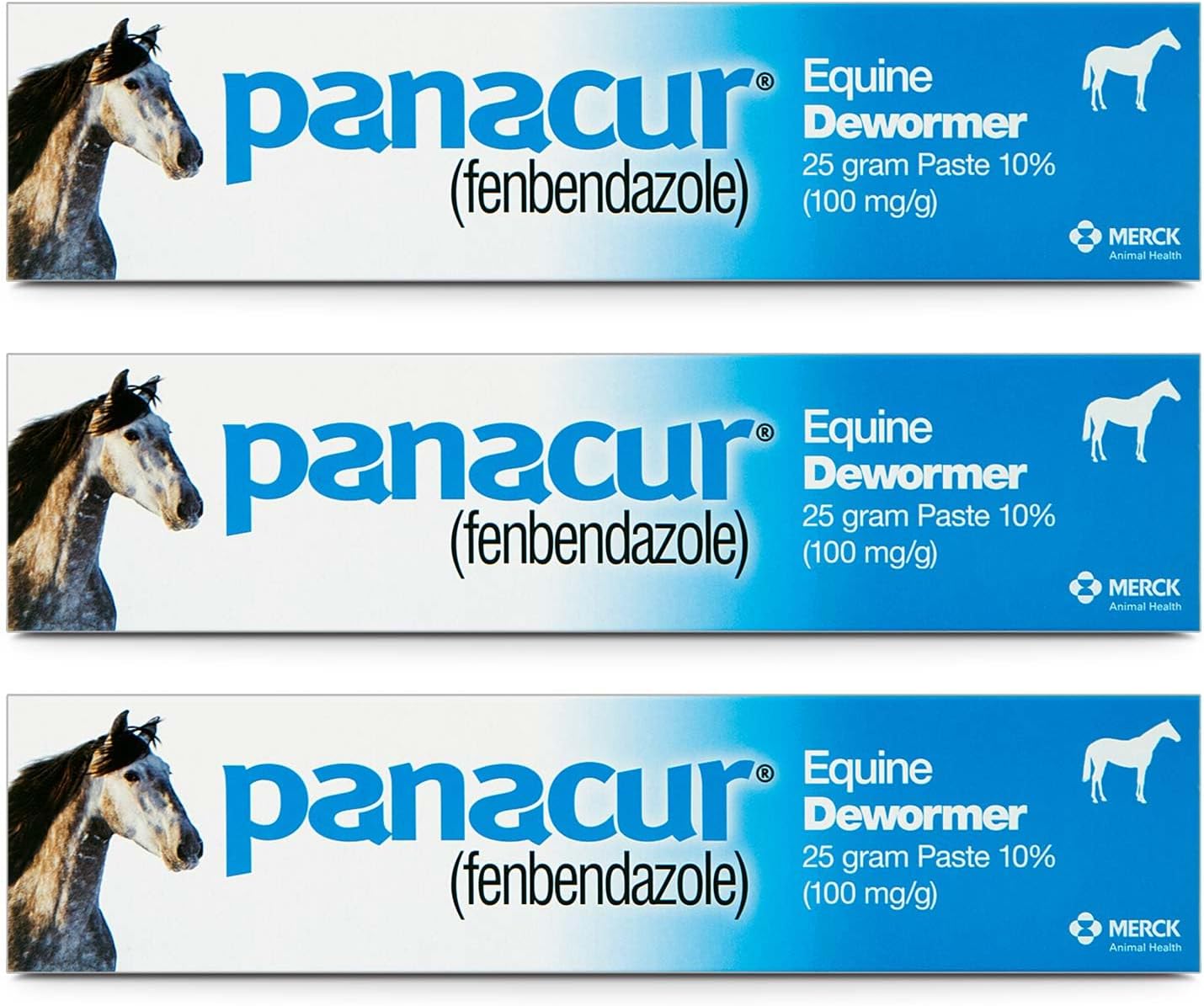 Panacur Dewormer Horse Paste 10% - Effective 3 Pack Solution