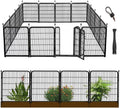 56in Garden Fence Panels with Low Threshold Gate for Pets