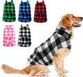 Dog Winter Coat XXL White - Reversible Plaid Fleece Jacket for Dogs