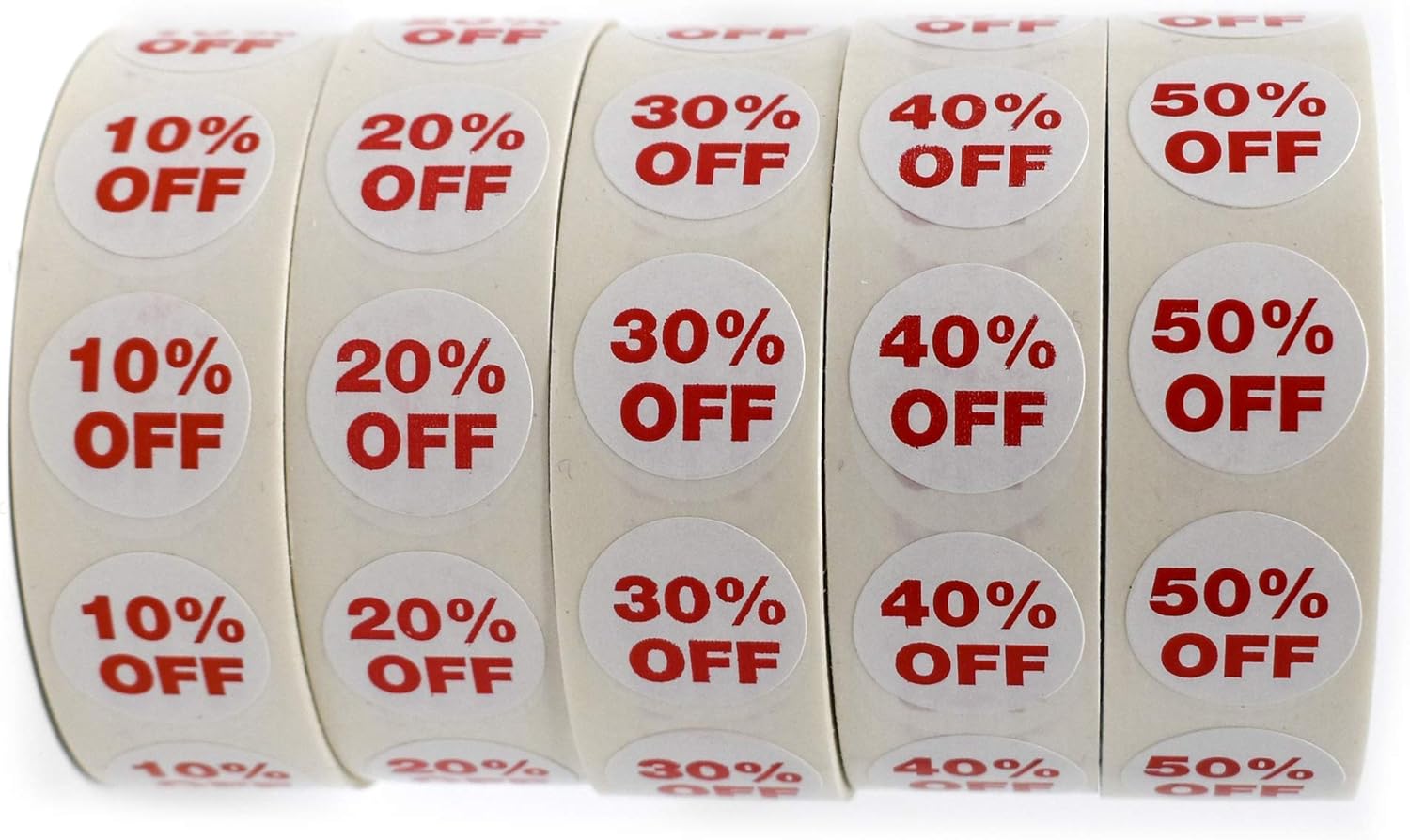 Retail Percent Off Round Sticker Bundle Pack for Easy Pricing