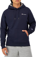 Champion Men's Fleece Script Logo Hoodie - Soft, Midweight Warmth Tall