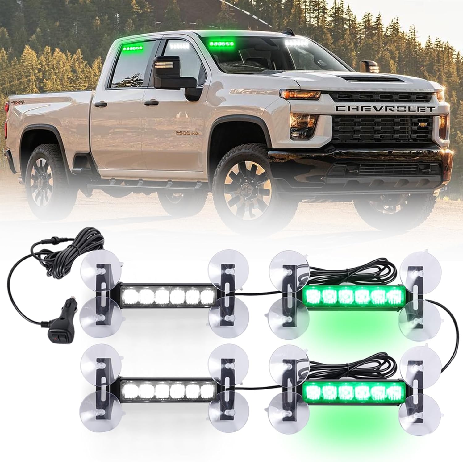 4X 6.1 inch Emergency Strobe Lights for Safety and Visibility