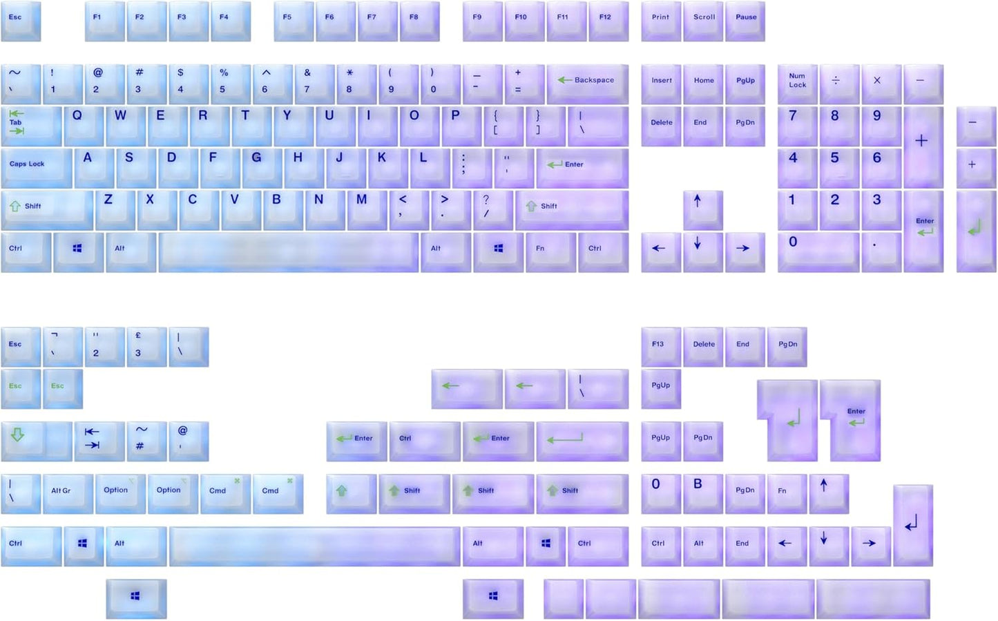 Ranked POM Jelly Keycap Set for Custom Mechanical Keyboards