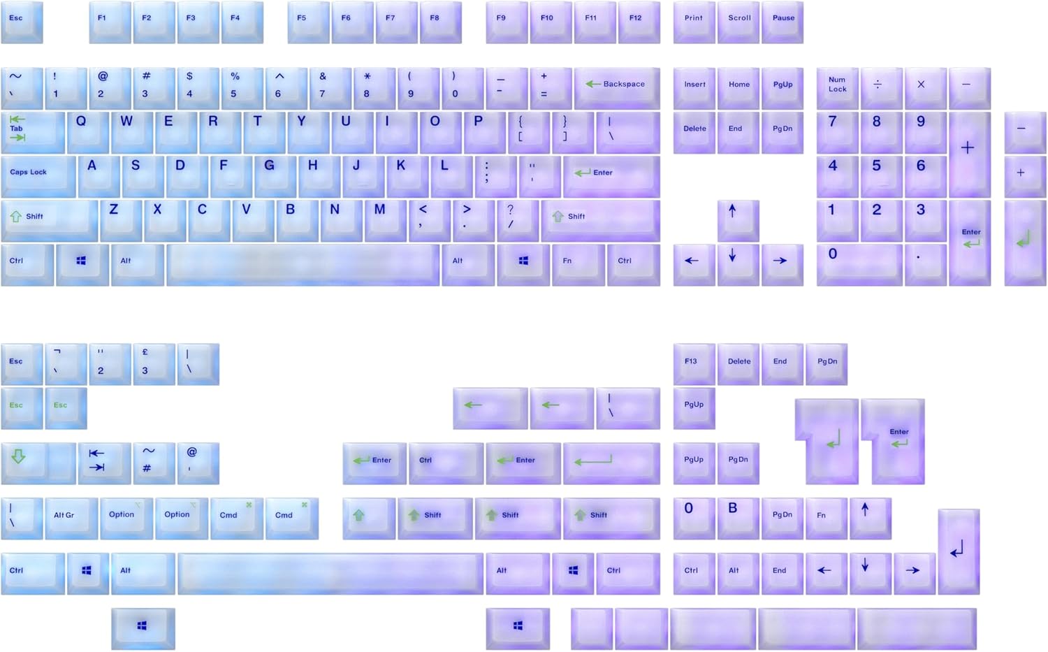 Ranked POM Jelly Keycap Set for Custom Mechanical Keyboards