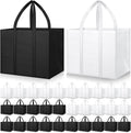 Hillban 30 Pack Reusable Grocery Bags Bulk - Heavy Duty Large Totes