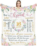 Sweet 16 Blanket for Girls Birthday Gift - Soft 60in x 50in