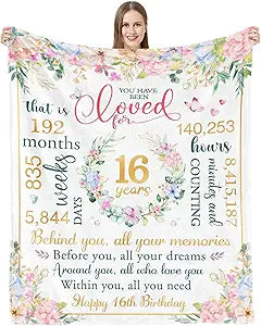 Unique Sweet 16 Birthday Gifts for Girls - Cozy Blanket Surprise