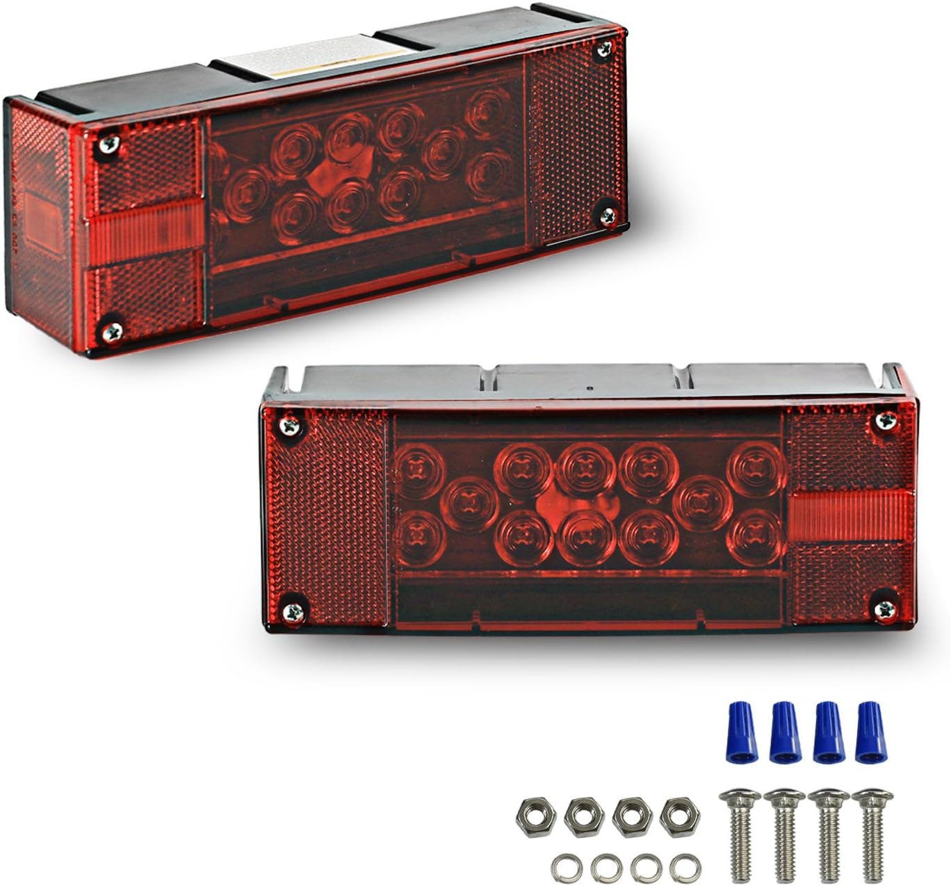 Wellmax 12V LED Trailer Lights - Waterproof Low Profile Design