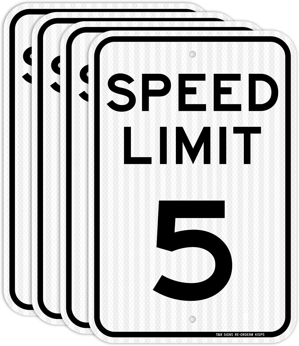 Speed Limit 5 MPH Sign by T&R - Durable & Reflective