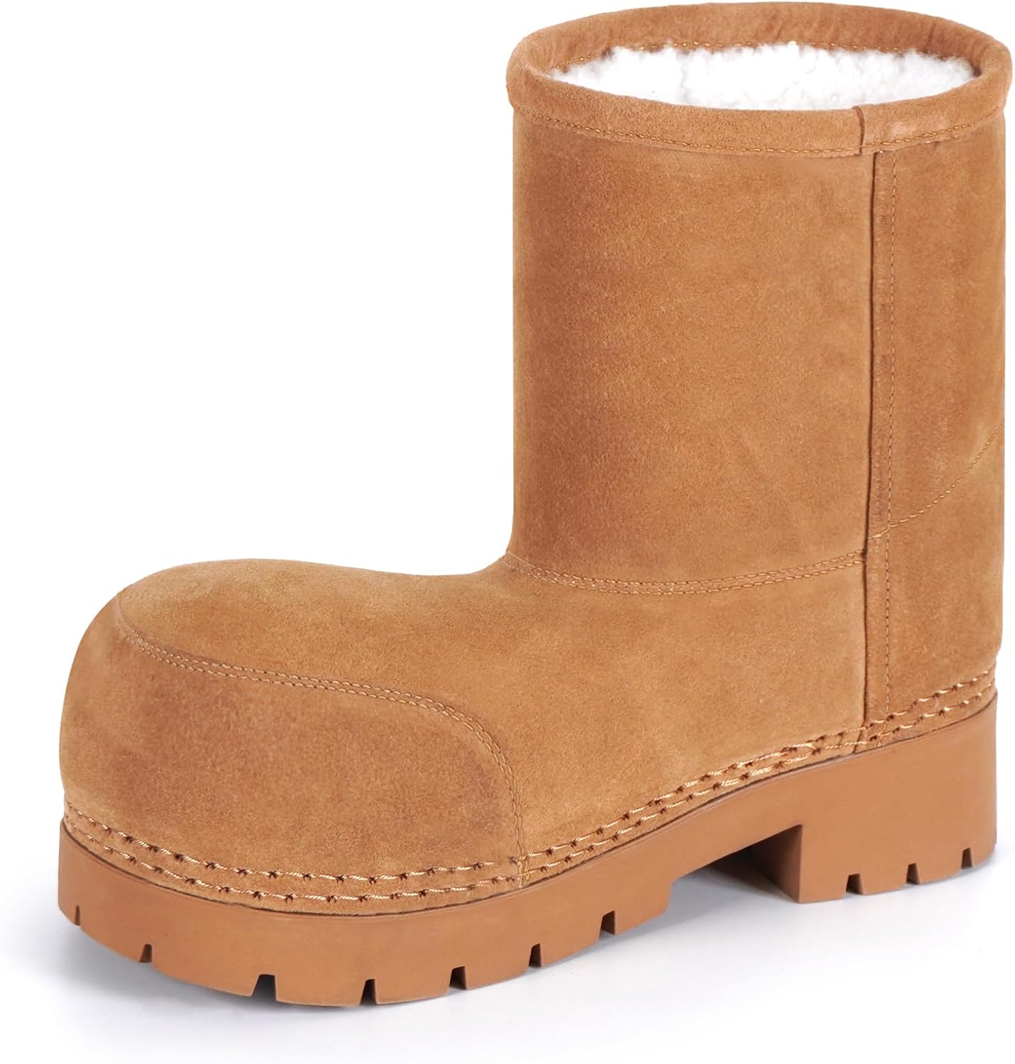 Faux Suede Platform Fuzzy Snow Boots for Women - Stylish Comfort
