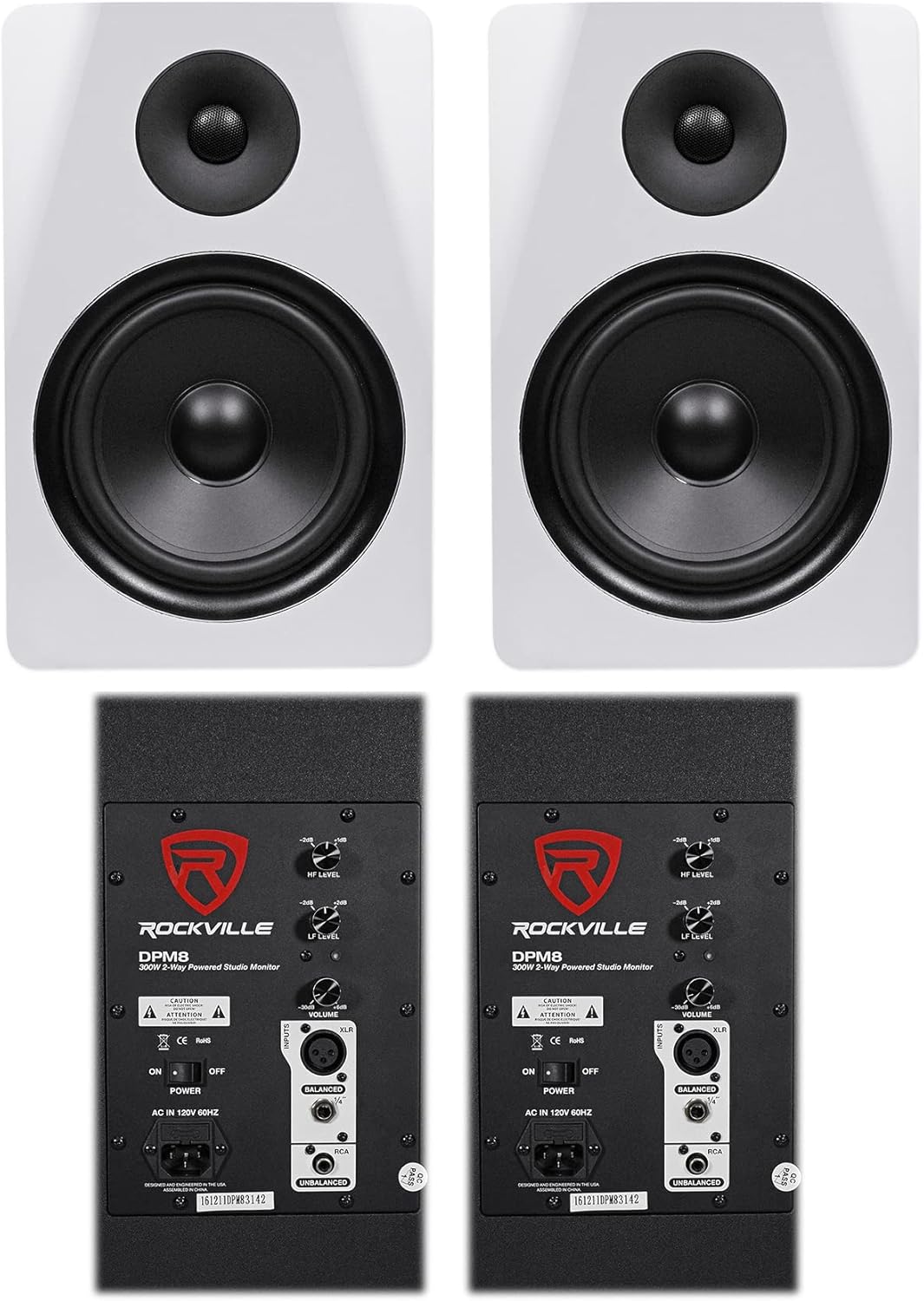 600W Rockville Studio Monitor Speakers