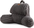 Faux Fur Reading Pillow with Pocket 17 in - Supportive Bed Backrest