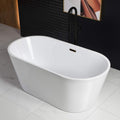 59 in Acrylic Freestanding Bathtub - Comfortable Contemporary Soaking